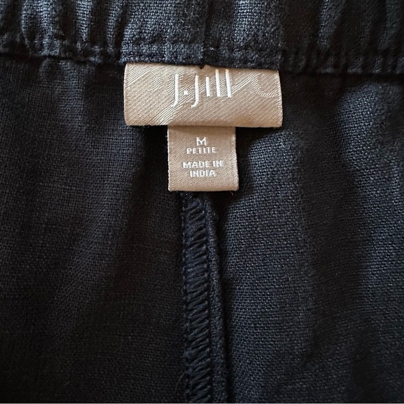 J. Jill Wide Leg Ankle Cropped 100% Linen Navy Blue Pants - Picture 6 of 11